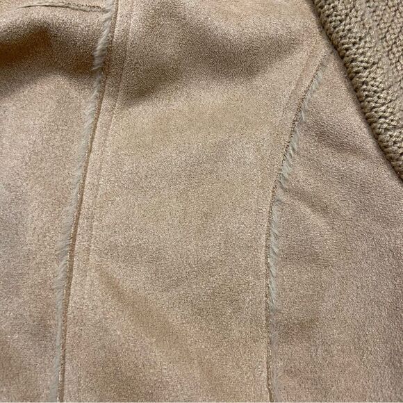 Ladies Hazel Brand Gia Faux Suede and Knit Waterfall Cardigan Size Large - Picture 9 of 12